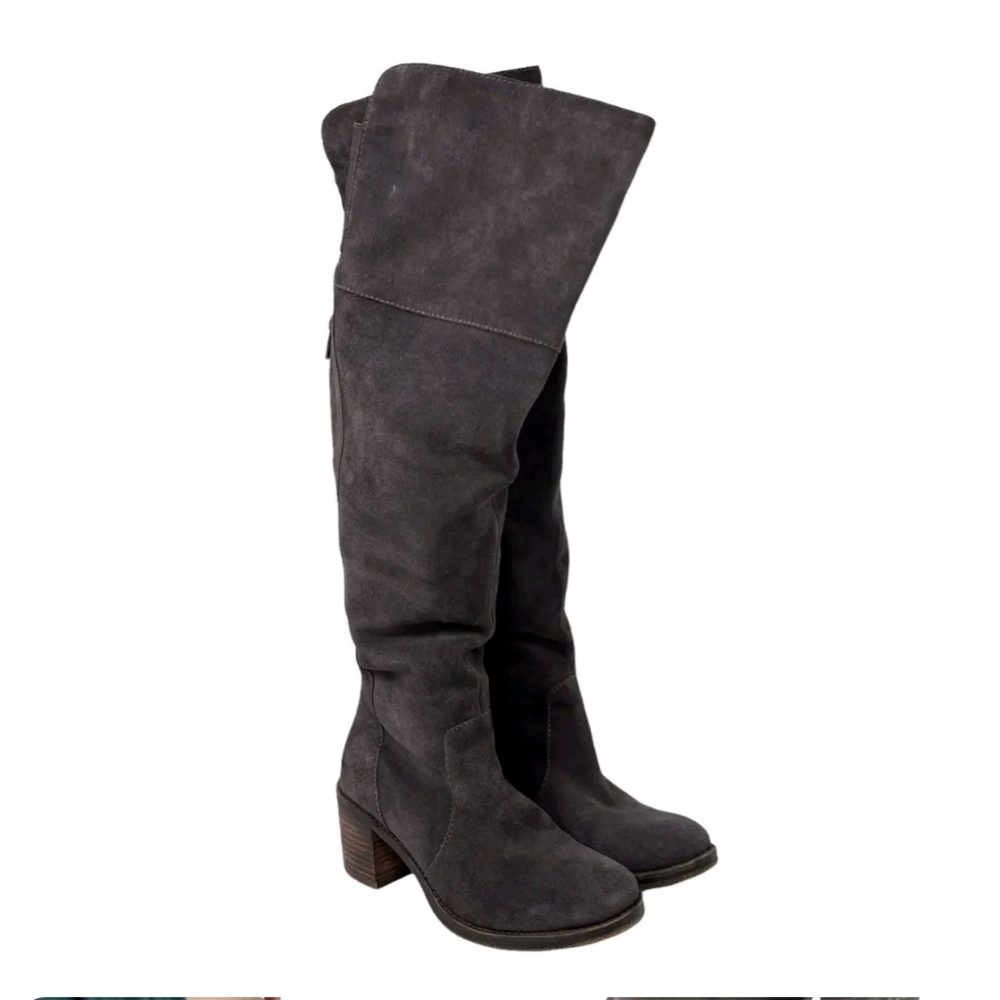 Lucky Brand Knee High Suede Boots 8